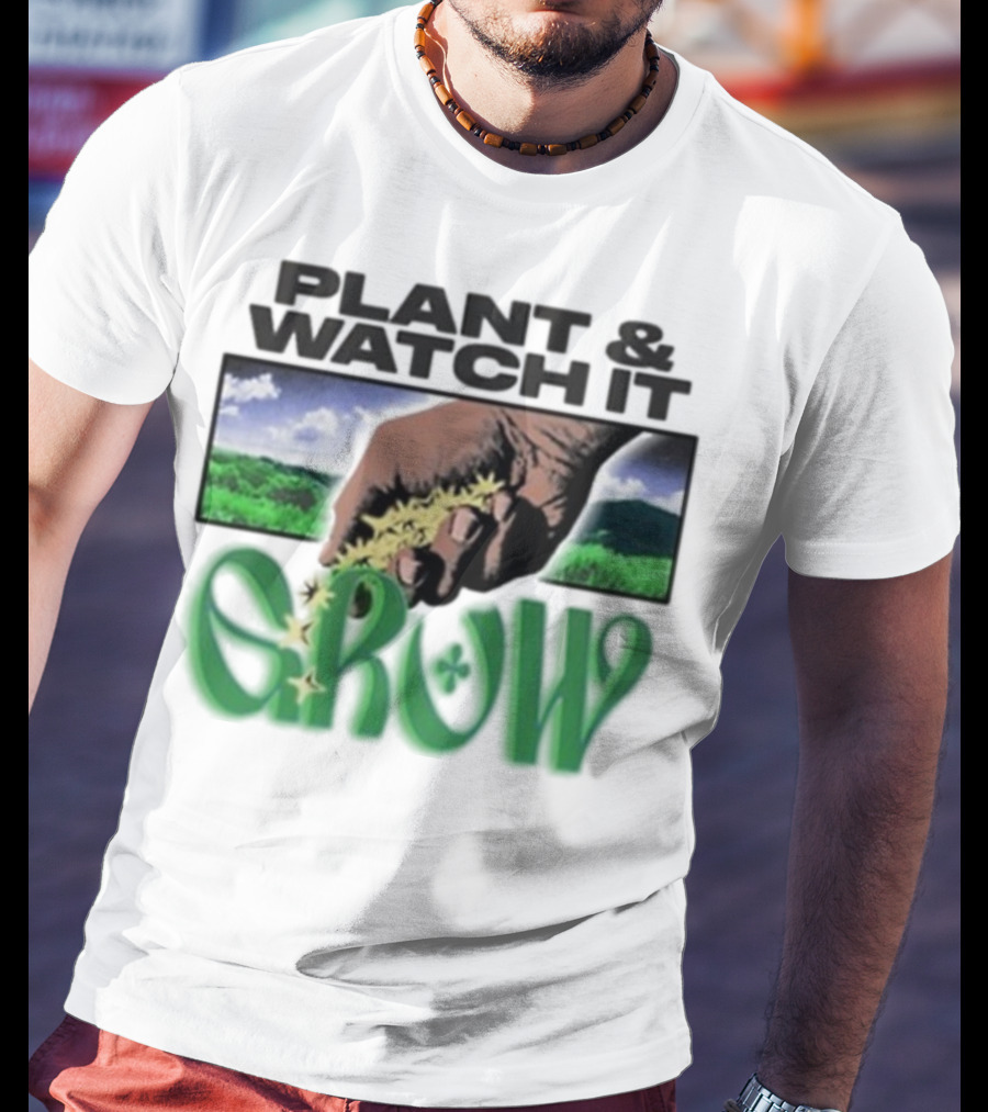 Plant & It Grow Hand With Nature Scenery T-Shirt