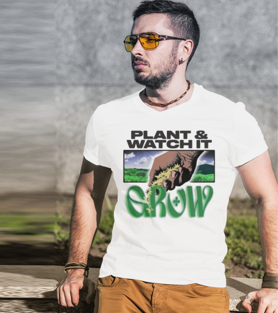 Plant & It Grow Hand With Nature Scenery T-Shirt
