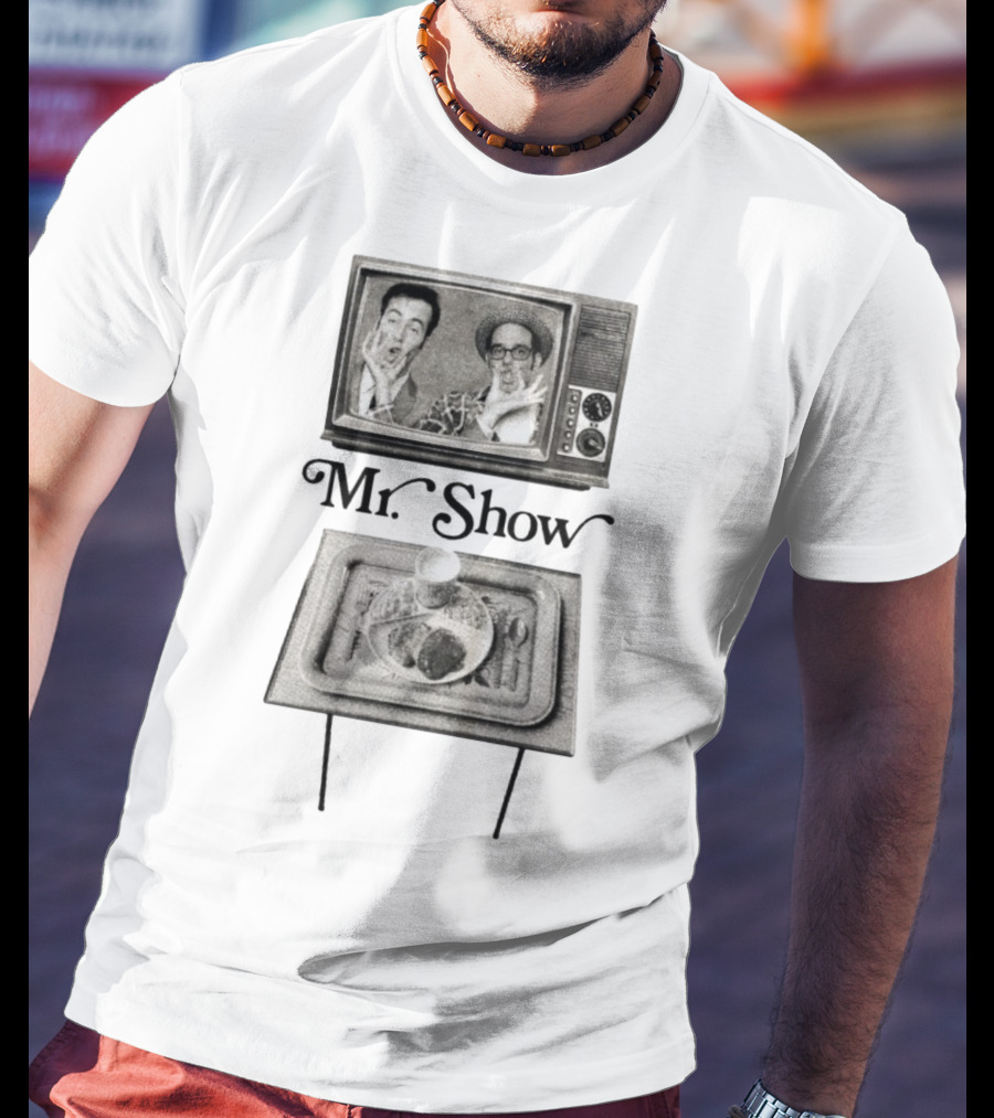 Mr. Show Vintage TV Dinner Tray Illustration T-Shirt