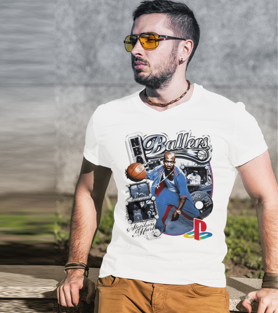 NBA Ballers Stephon Marbury PS2 Experience Fantasy Lifestyle Of An NBA Superstar T-Shirt