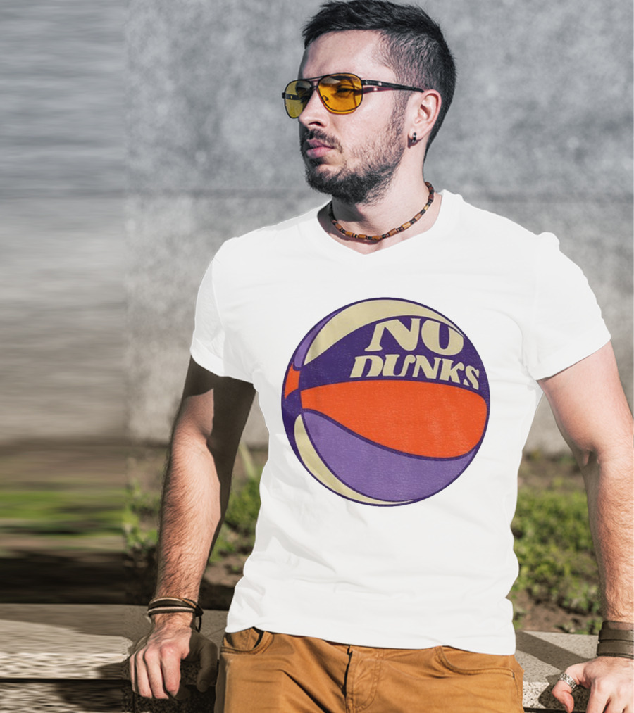 No Dunks Retro Style Basketball NBA Vintage Sports Aesthetic T-Shirt