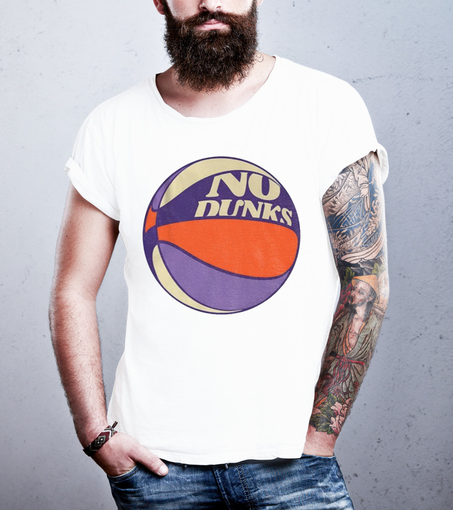 No Dunks Retro Style Basketball NBA Vintage Sports Aesthetic T-Shirt