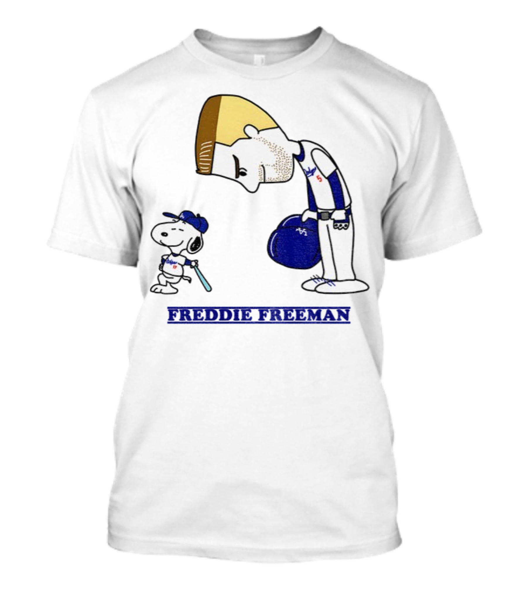 Peanuts Snoopy Freddie Freeman Los Angeles Dodgers MLB Baseball 2025 T-Shirt