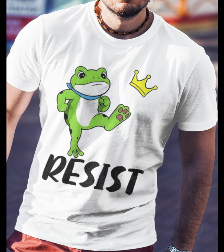 Resist Portland Frog Kicks Crown Political Anti Maga T-Shirt