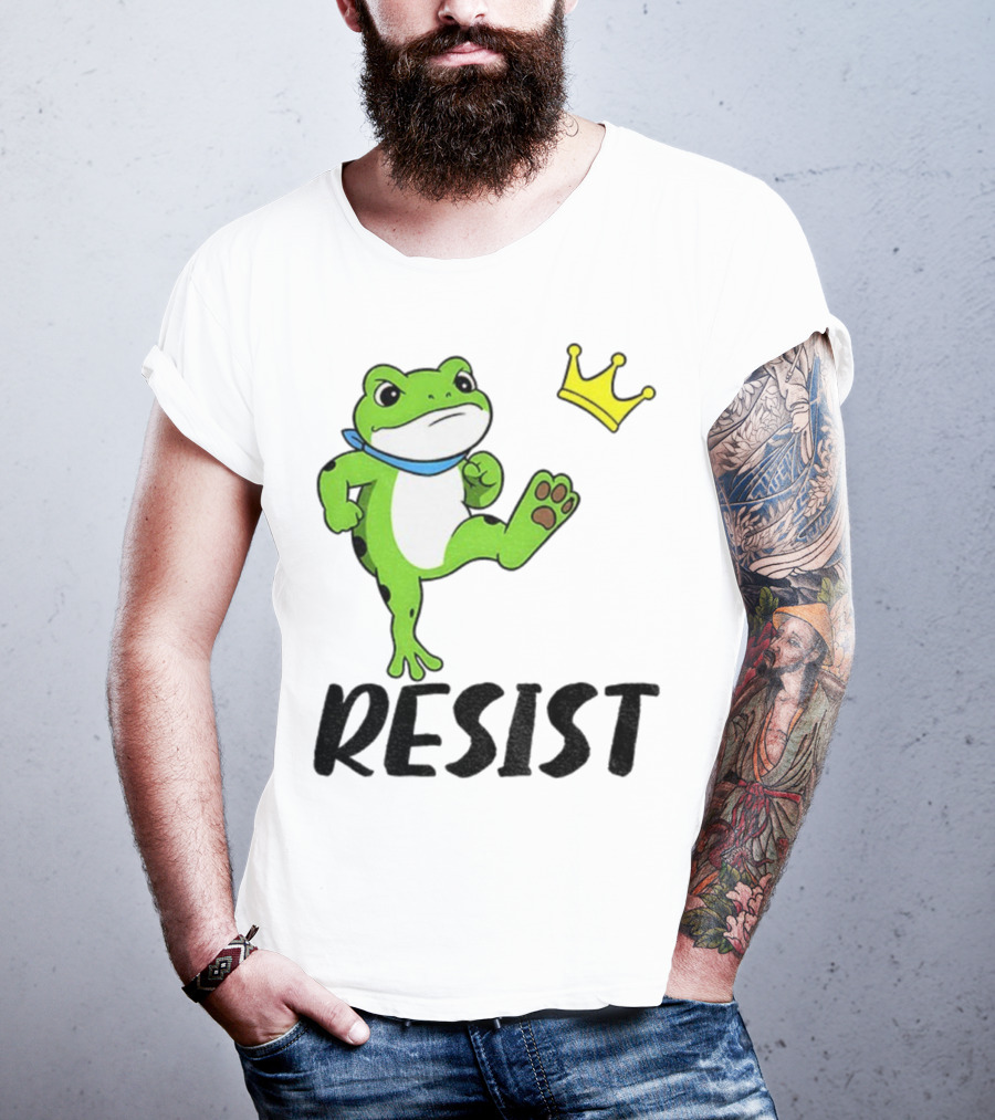 Resist Portland Frog Kicks Crown Political Anti Maga T-Shirt