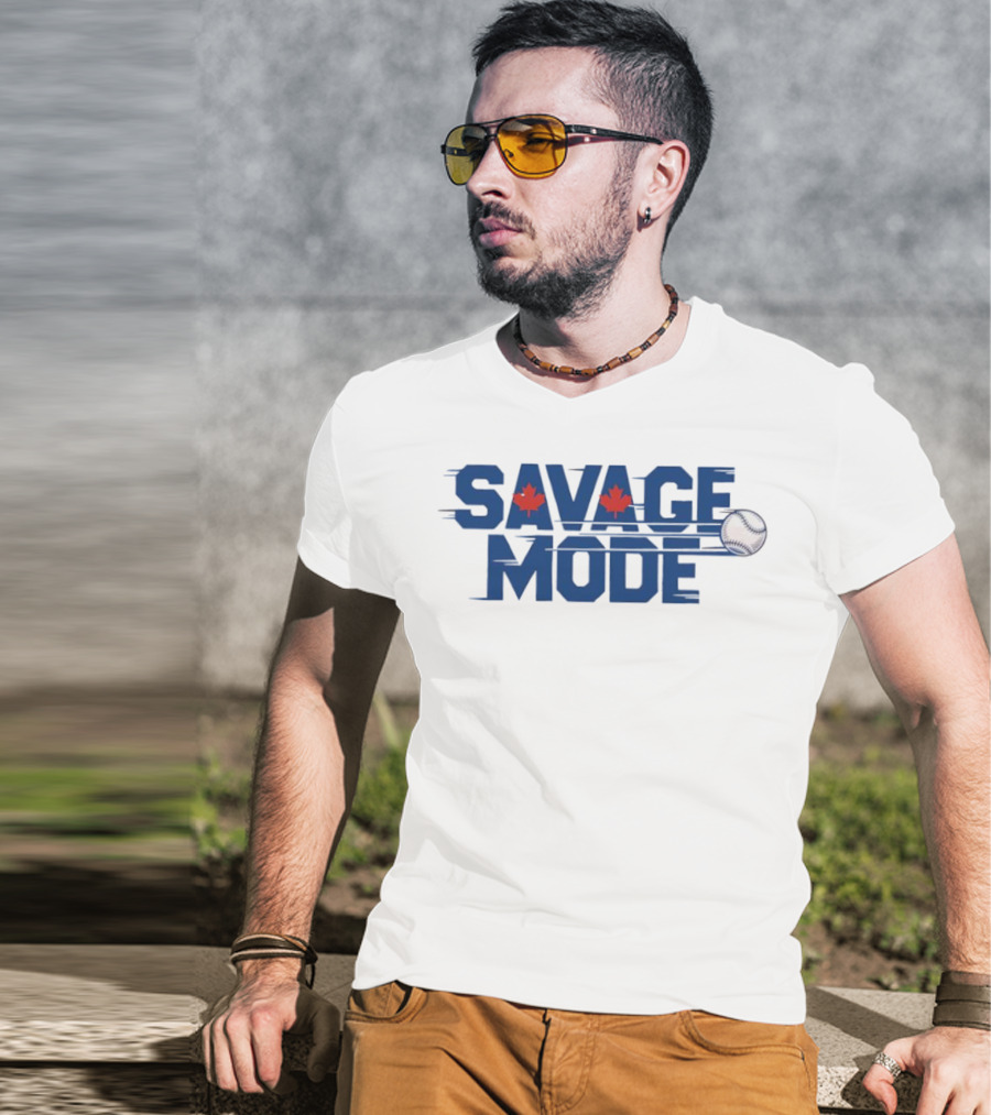 Savage Mode Blue Jays Baseball Maple Leaf Canada T-Shirt