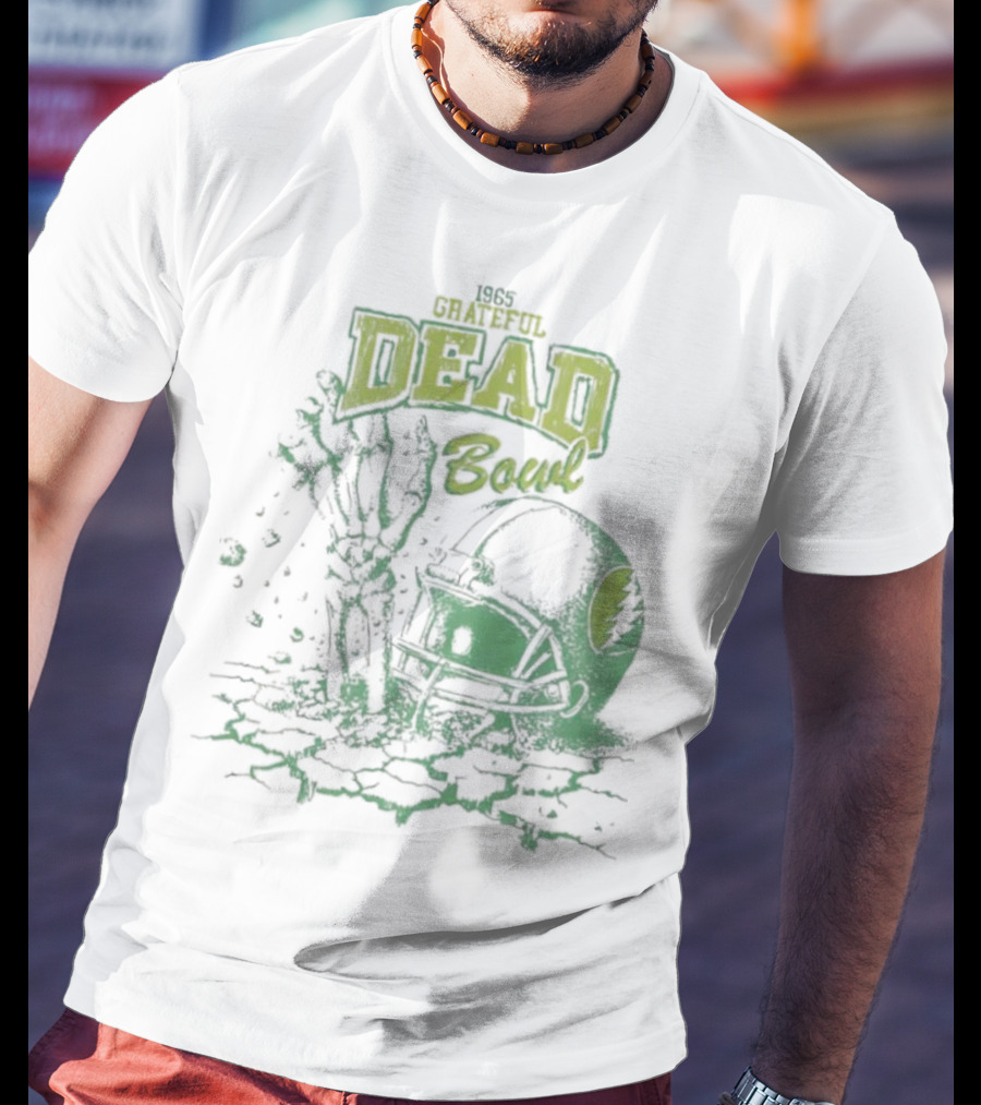1965 Grateful Dead Boul Helmet Skeleton Hand T-Shirt
