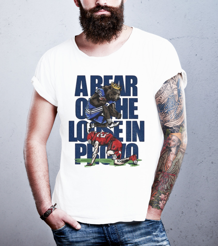 A Bear On The Loose In Provo Jump Over Kansas City Chief T-Shirt