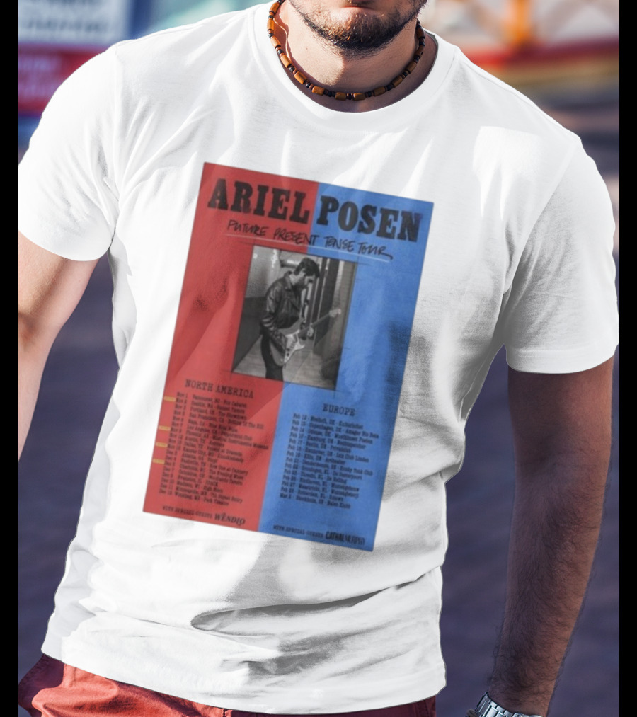Ariel Posen Future Present Tense Tour North America Europe 2025 2026 Special Guests Wendigo Cathal Murphy T-Shirt