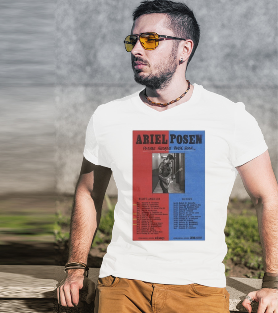 Ariel Posen Future Present Tense Tour North America Europe 2025 2026 Special Guests Wendigo Cathal Murphy T-Shirt