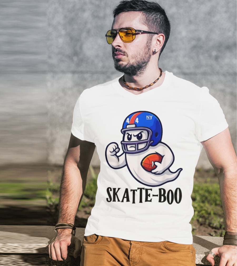 New York Giants Skatte-Boo Ghost Halloween Football Spirit T-Shirt