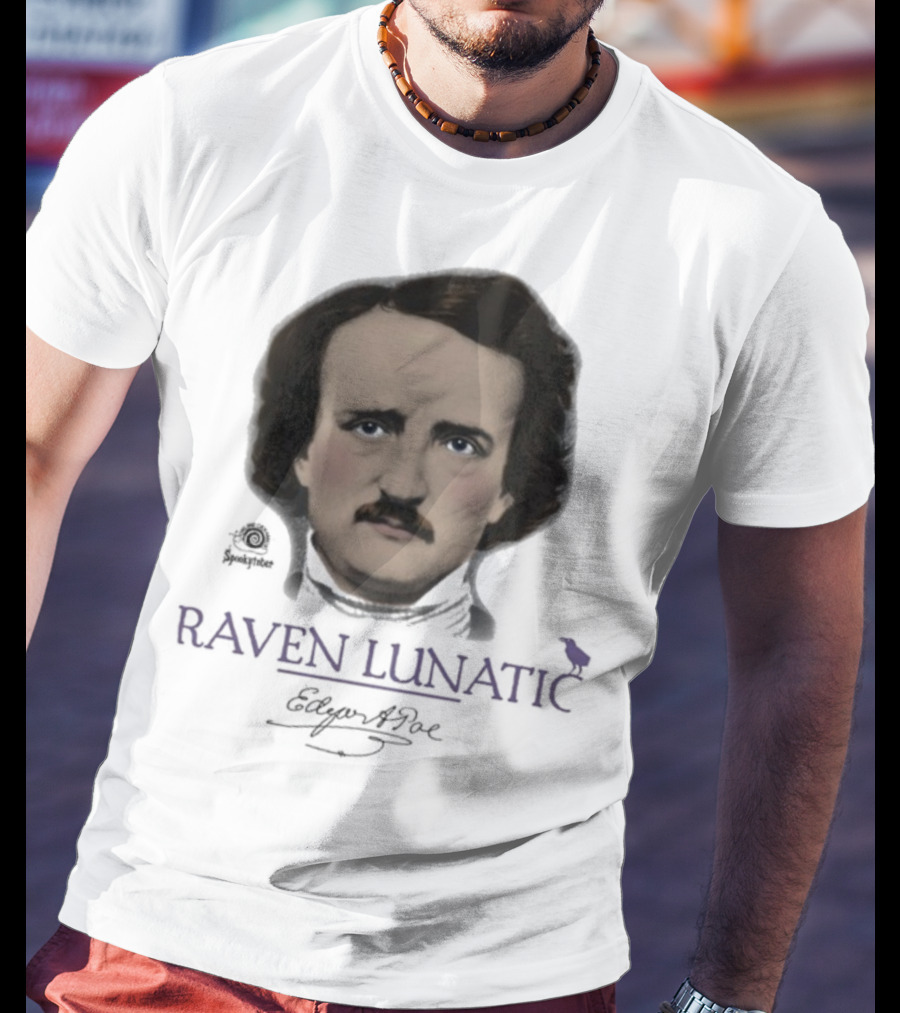 Raven Lunatic Edgar Allan Poe T-Shirt