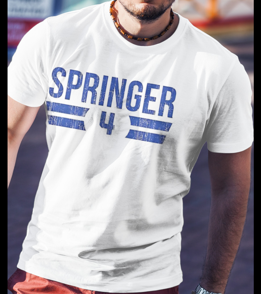 Springer Number 4 Vintage Toronto Blue Jays Baseball 2025 T-Shirt
