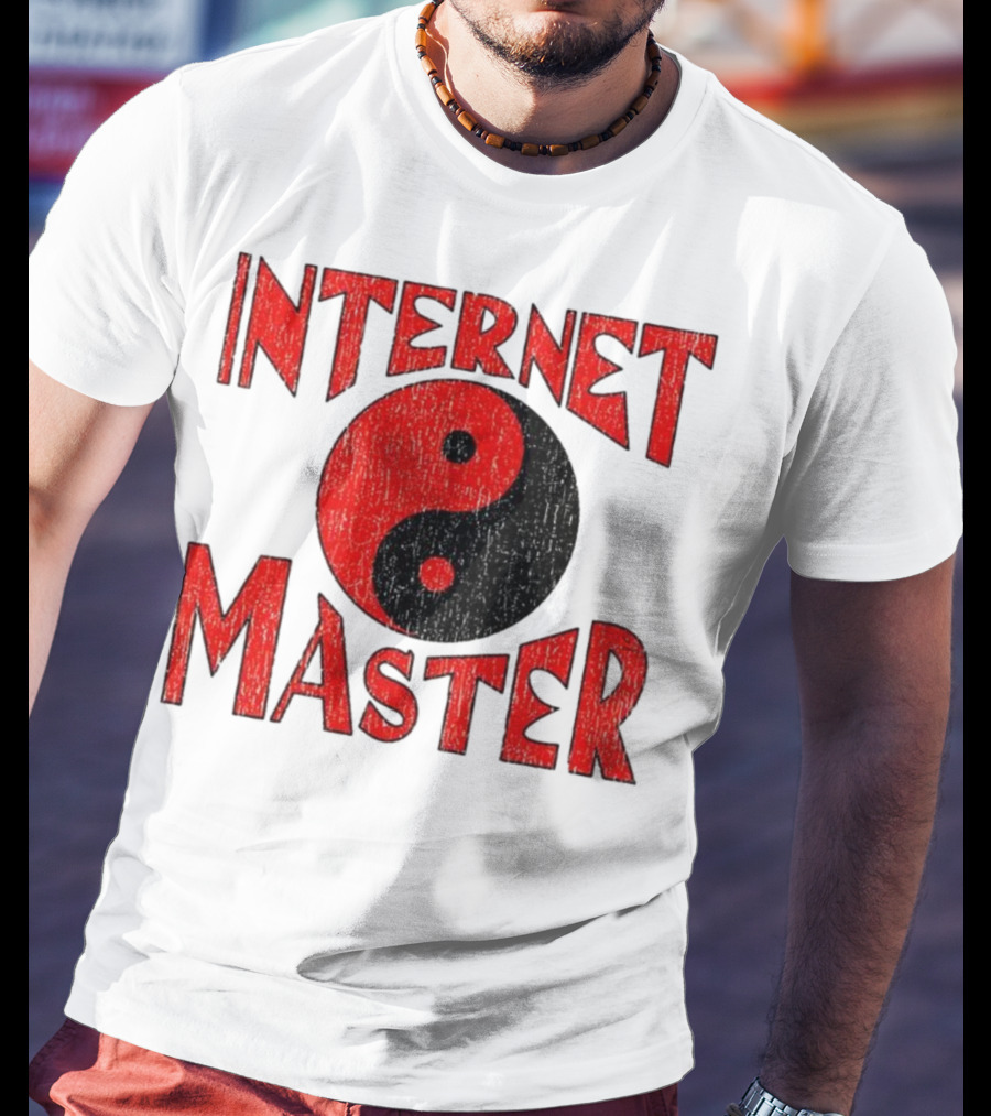 Internet Master Yin Yang Symbol Retro Design T-Shirt