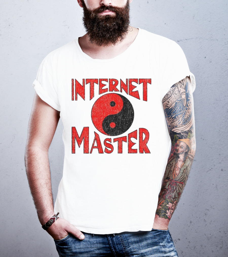 Internet Master Yin Yang Symbol Retro Design T-Shirt