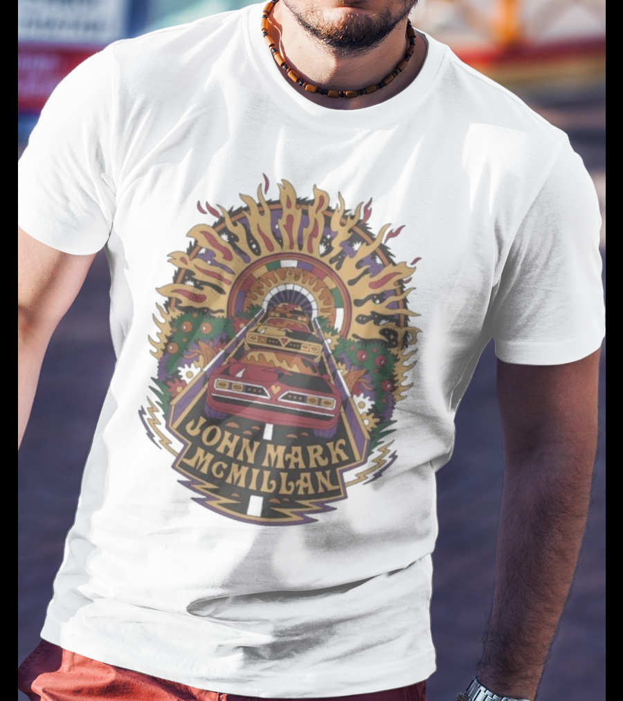 John Mark McMillan Cars And Tunnel Psychedelic Art T-Shirt