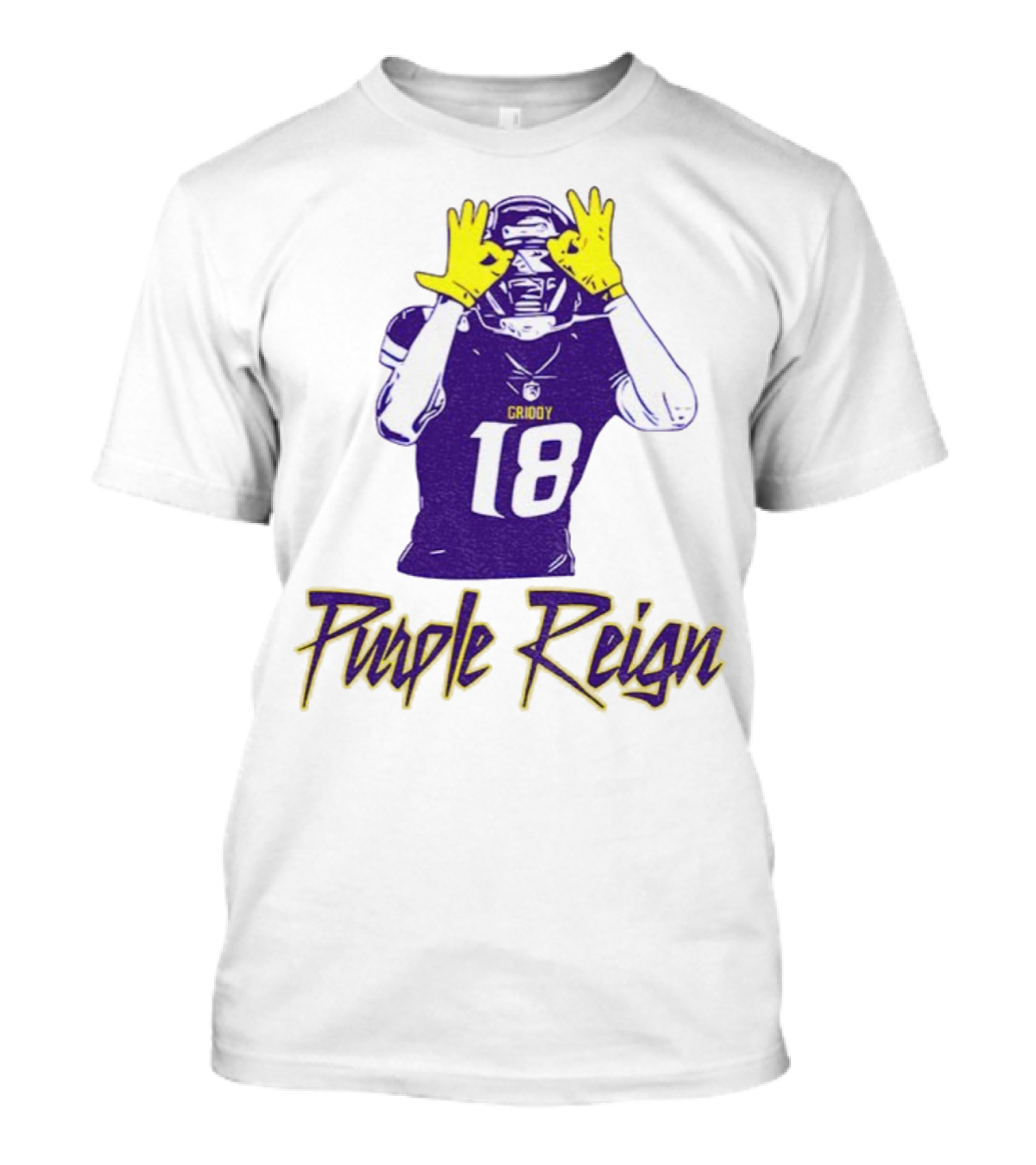 Justin Jefferson Griddy Purple Reign Minnesota Vikings Football 18 T-Shirt