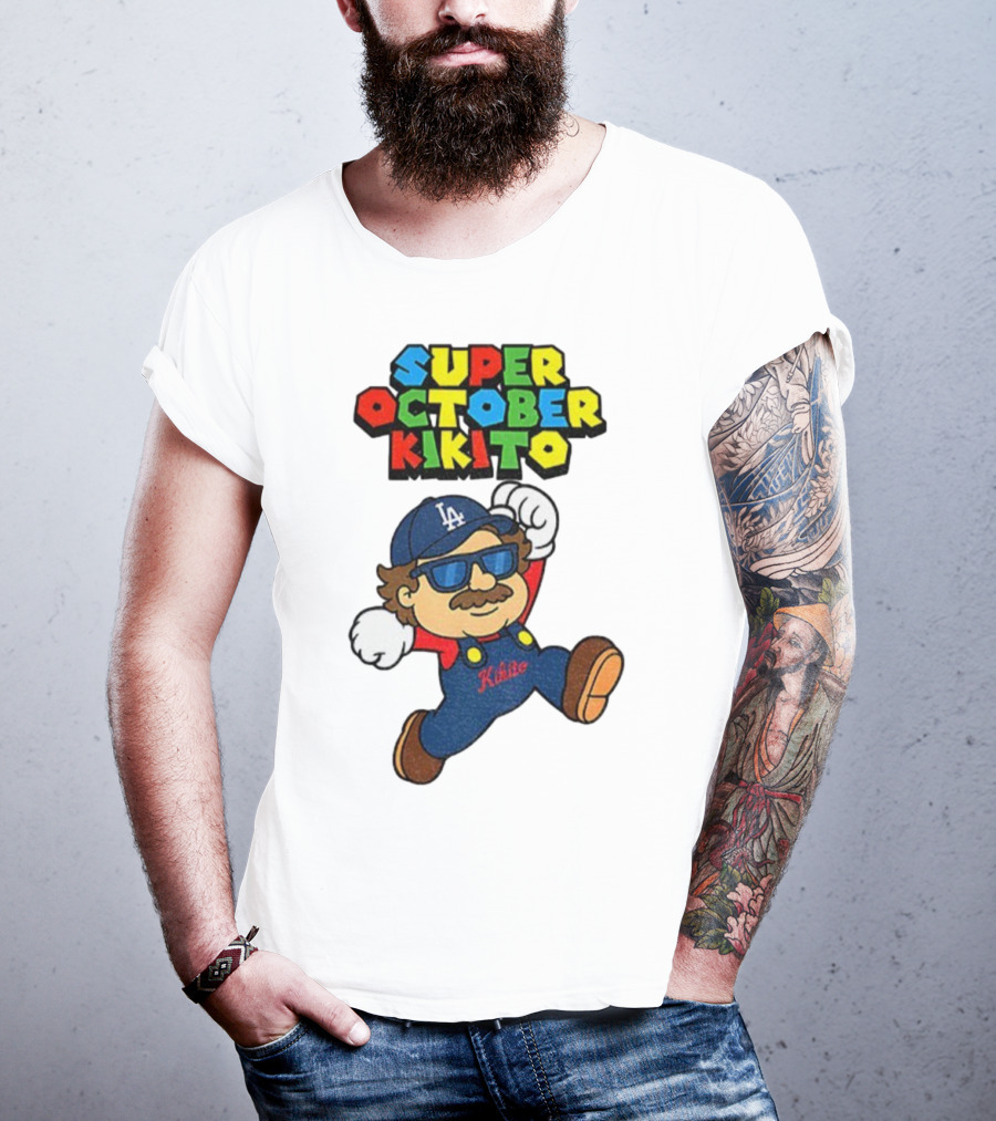 Super October Kikito LA Dodgers Baseball Character With Sunglasses T-Shirt