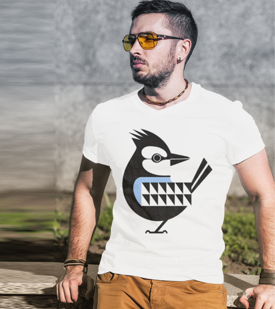 Toronto Blue Jays Retro Blue Bird Baseball Illustration T-Shirt