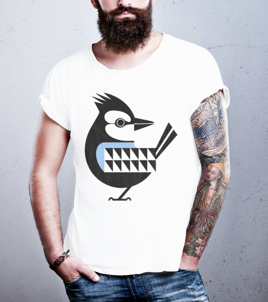 Toronto Blue Jays Retro Blue Bird Baseball Illustration T-Shirt