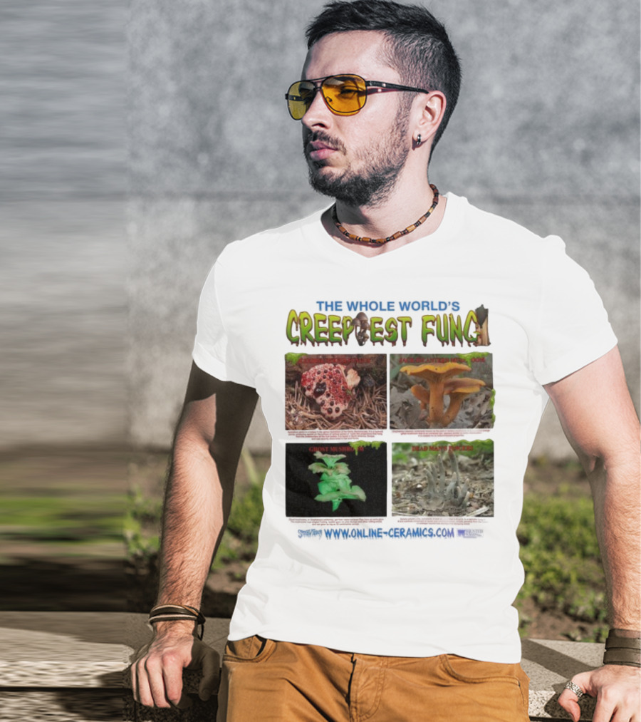 THE WHOLE WORLD'S CREEPIEST FUNG DEAD MAN'S FINGERS BLEEDING TOOTH MUSHROOM理念 T-Shirt