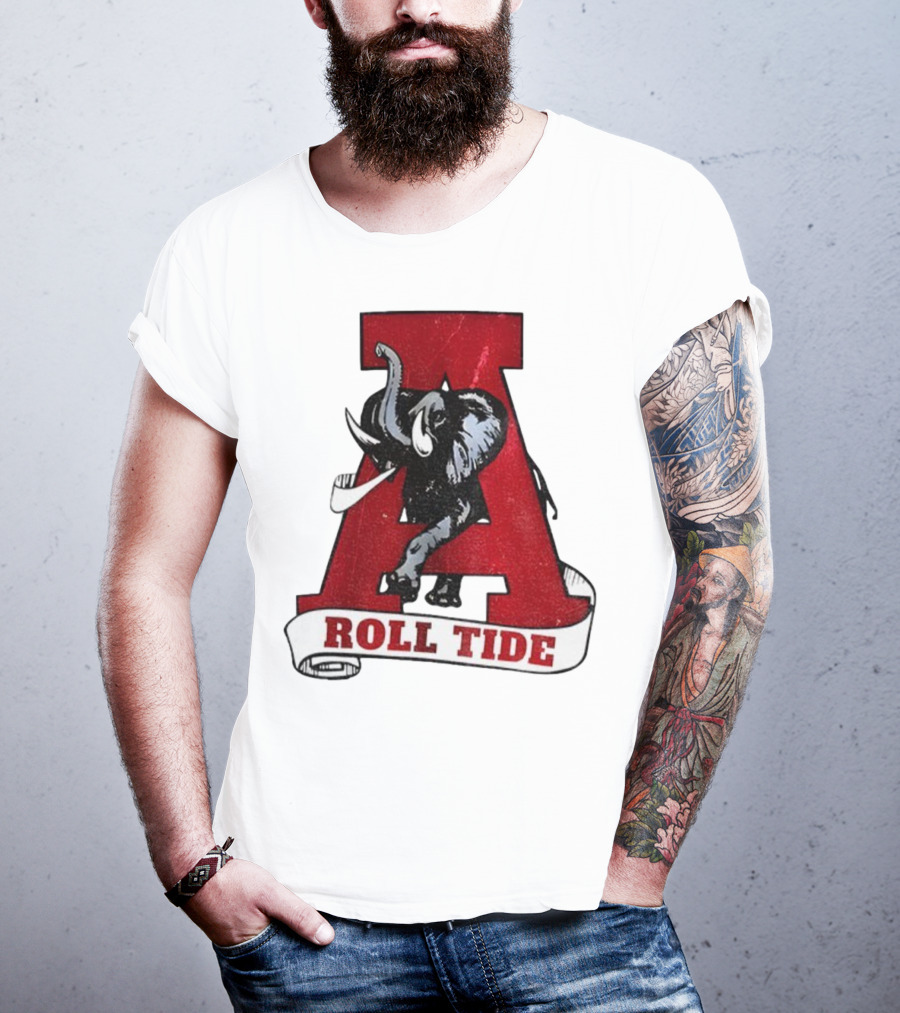 Vintage Roll Tide Alabama Crimson Tide Elephant Retro A T-Shirt