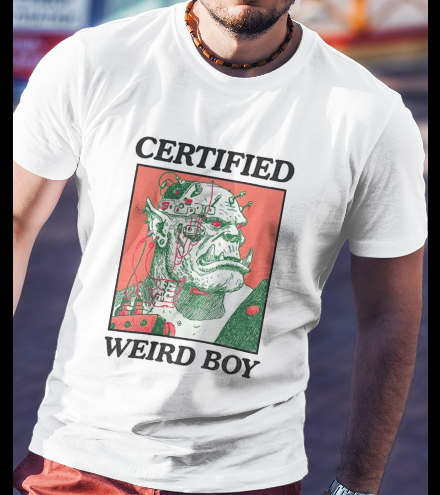 Certified Weirdboy Goblins Greenskins Orc Cyberpunk Art T-Shirt