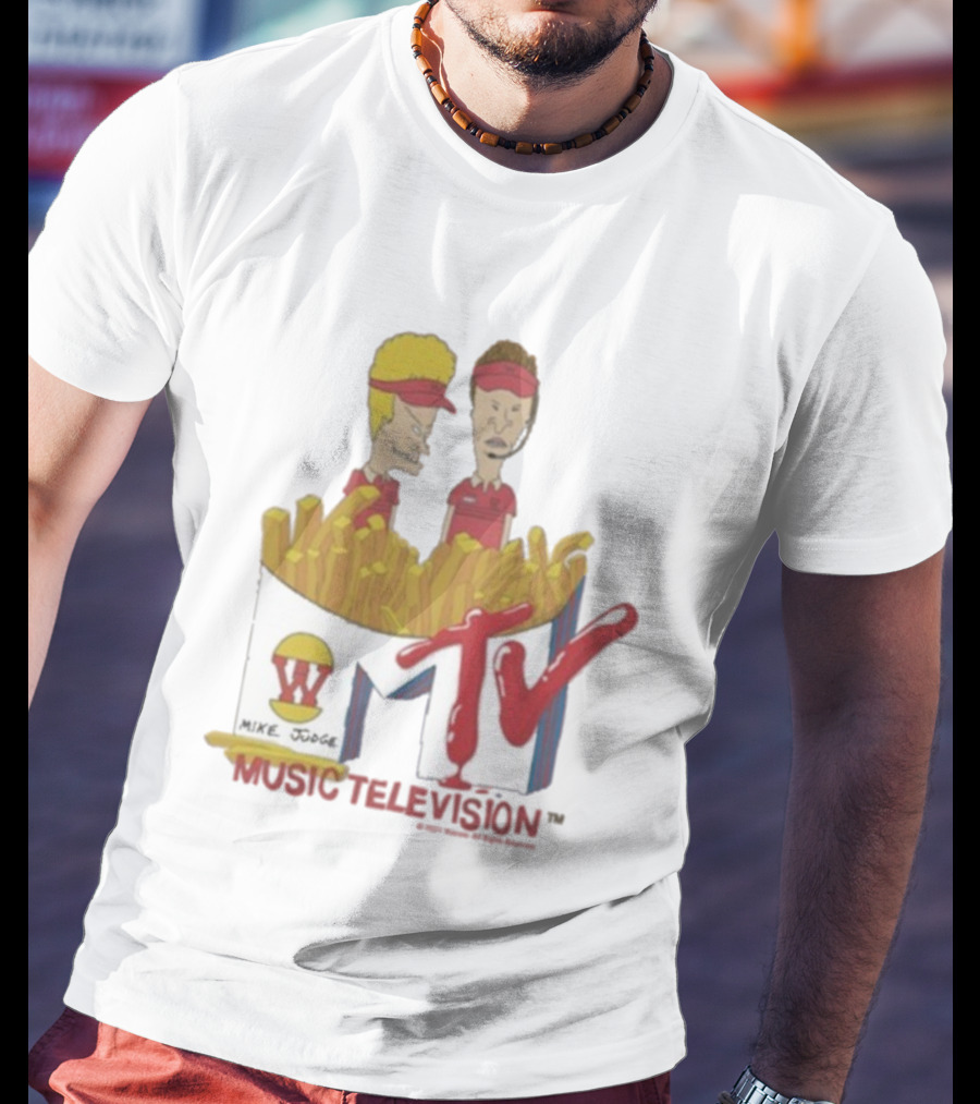 Beavis And Butt-Head MTV Mike Judge Burger World Music Television T-Shirt