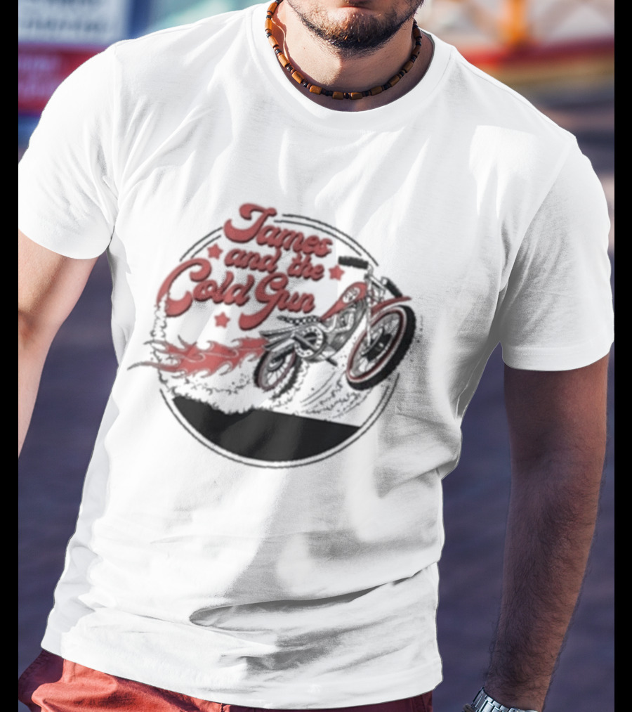 James And The Cold Gun Cut The Breaks Motor Bike T-Shirt