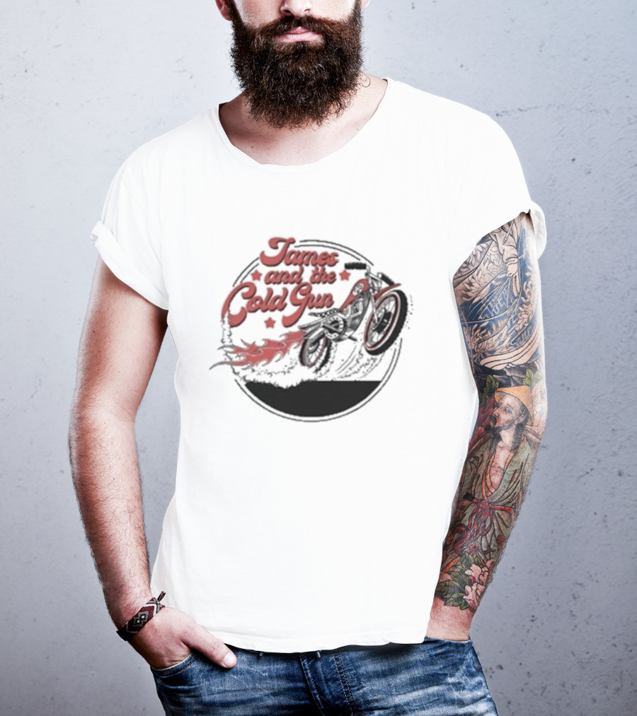 James And The Cold Gun Cut The Breaks Motor Bike T-Shirt