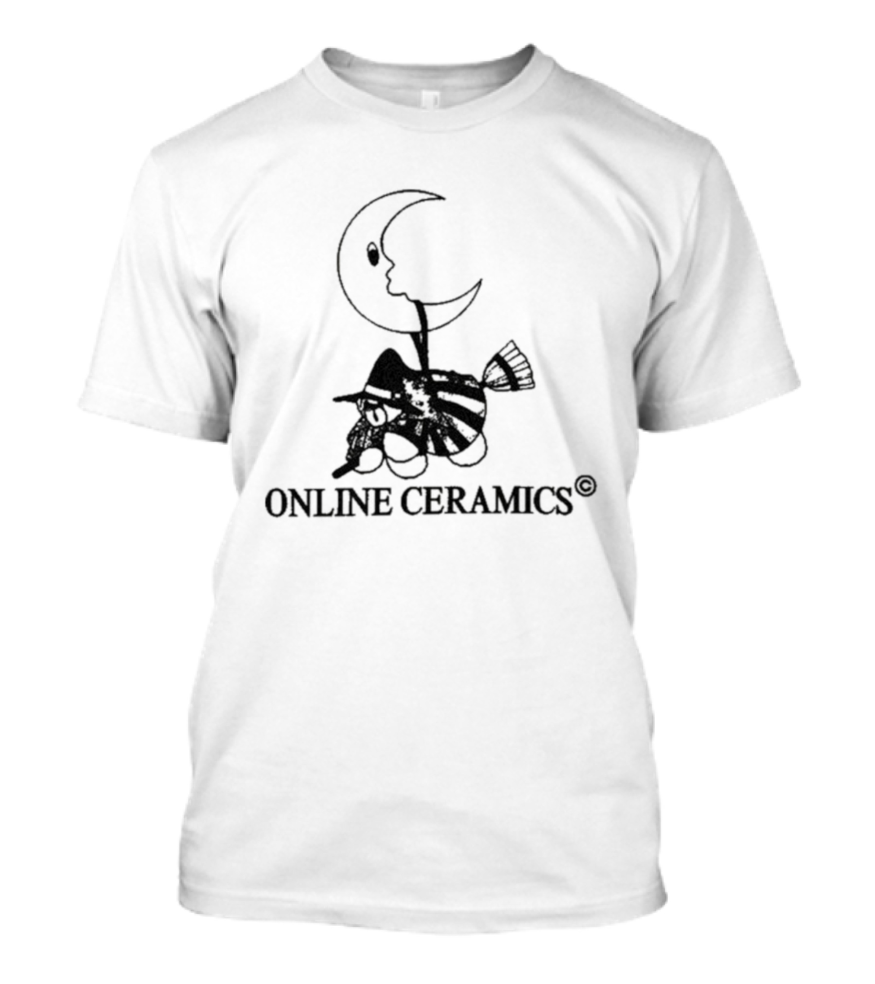 Online Ceramics Halloween Witch Moon T-Shirt