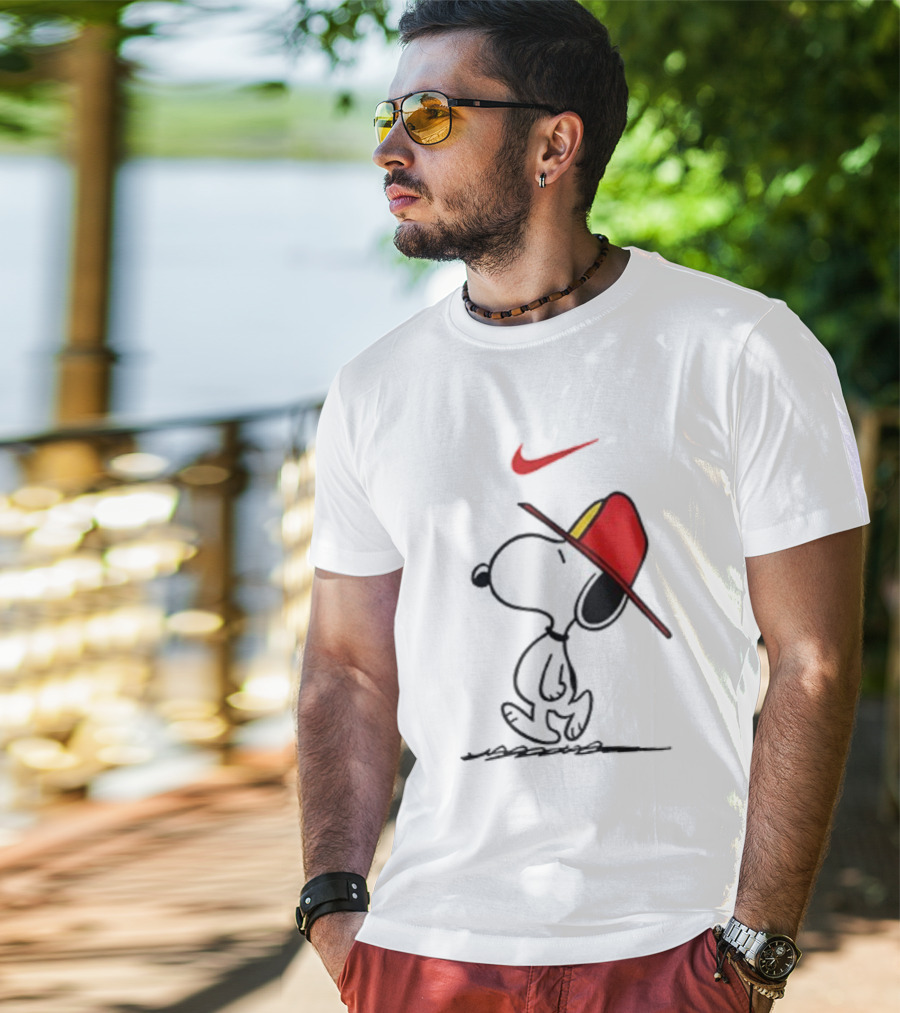 Snoopy Firefighter Nike Once Upon A Time I Was Innocent Then I Joined The Fire Department T-Shirt