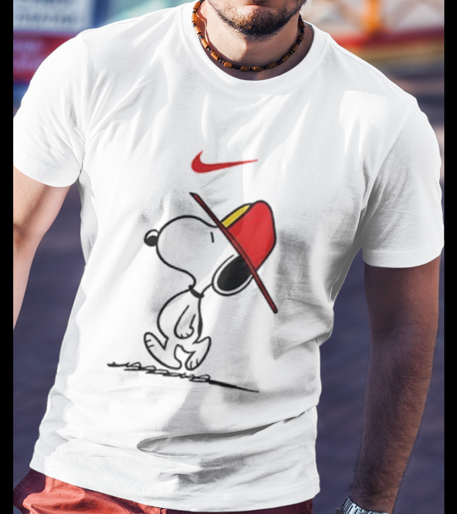 Snoopy Firefighter Nike Once Upon A Time I Was Innocent Then I Joined The Fire Department T-Shirt