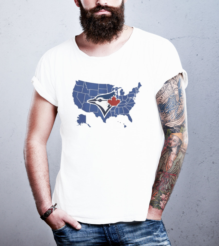 Toronto Blue Jays USA Map Who America Supports World Series T-Shirt