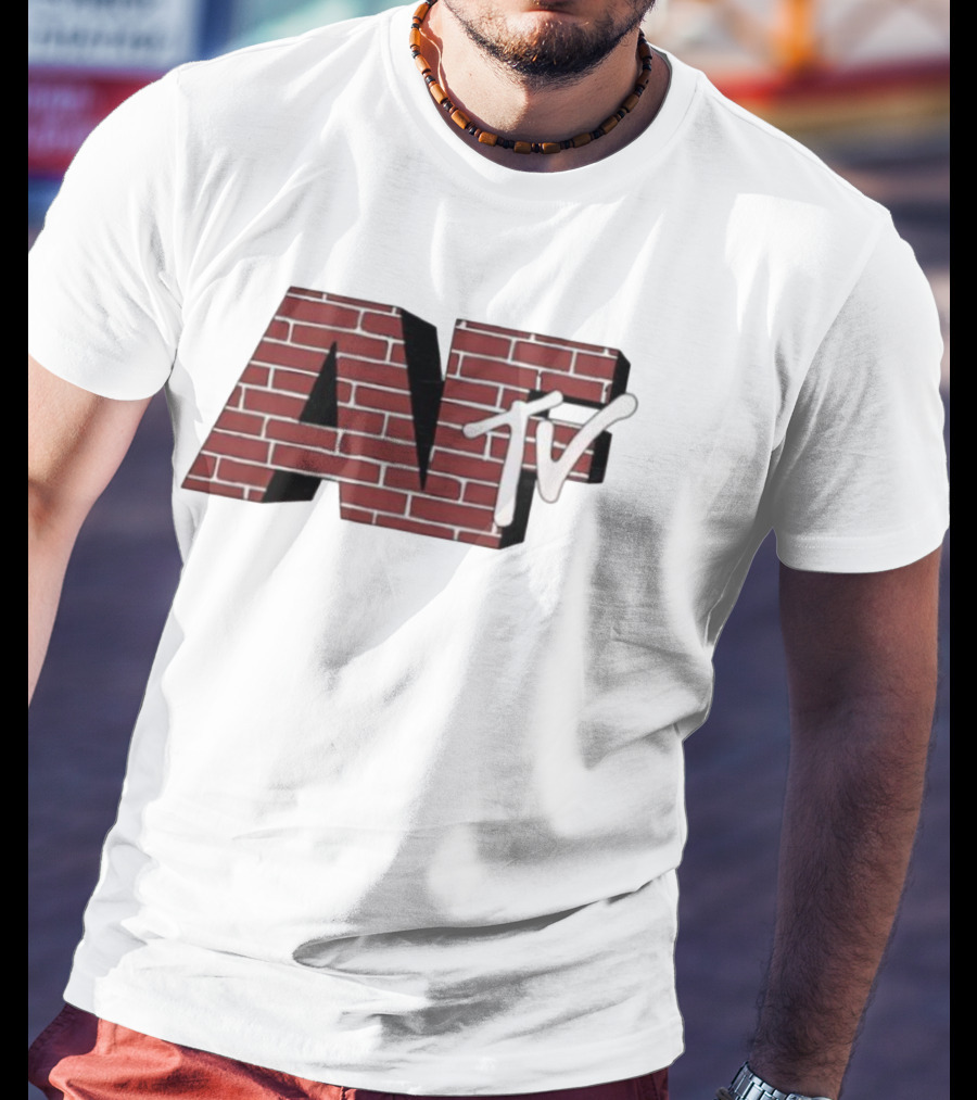 AFTV Brick Pattern Television Logo T-Shirt