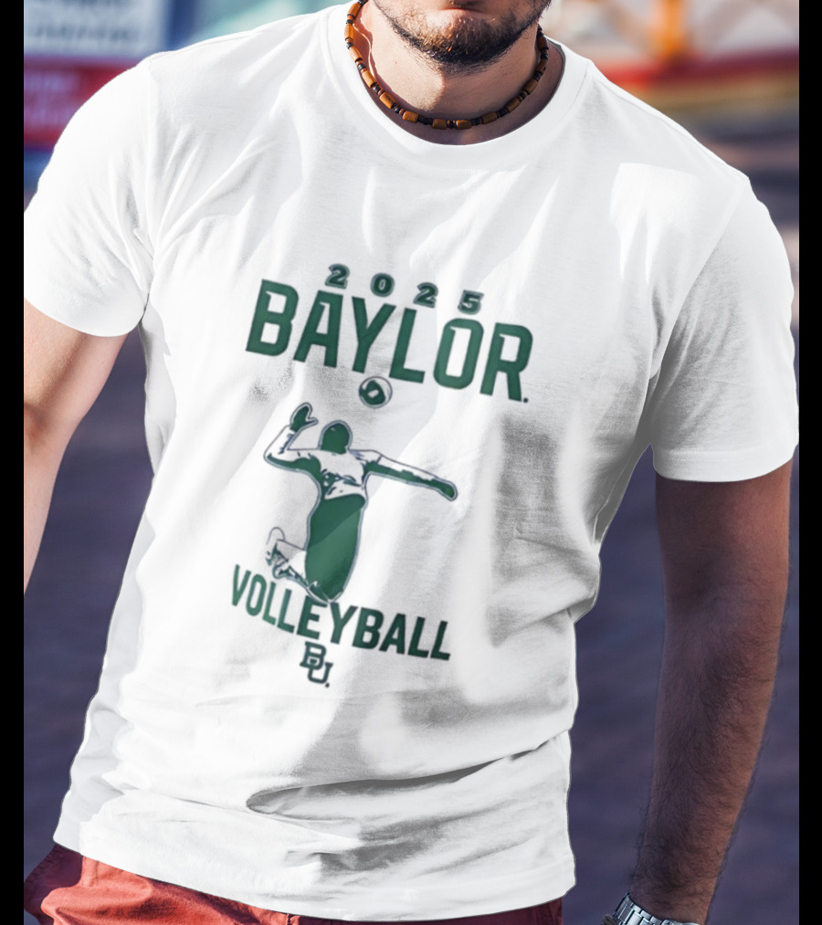 Baylor Bears Volleyball 2025 Athlete Jumping Action T-Shirt