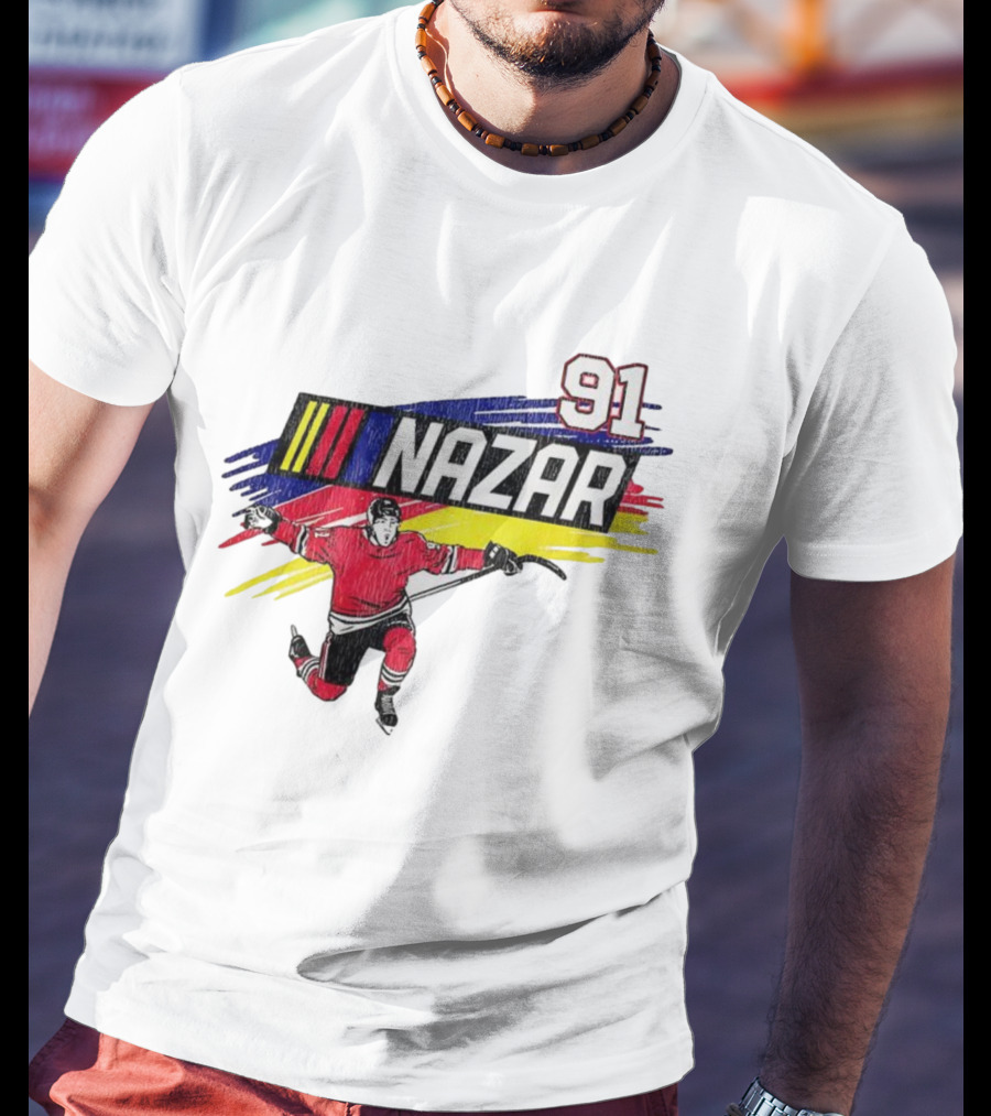 Chicago Blackhawks Nazar 91 Hockey Team Player Sportswear T-Shirt