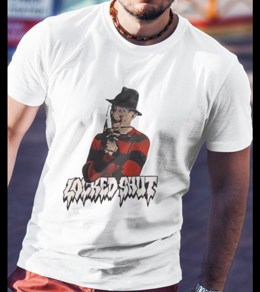Freddy Krueger Locked Shut Nightmare Horror Character T-Shirt