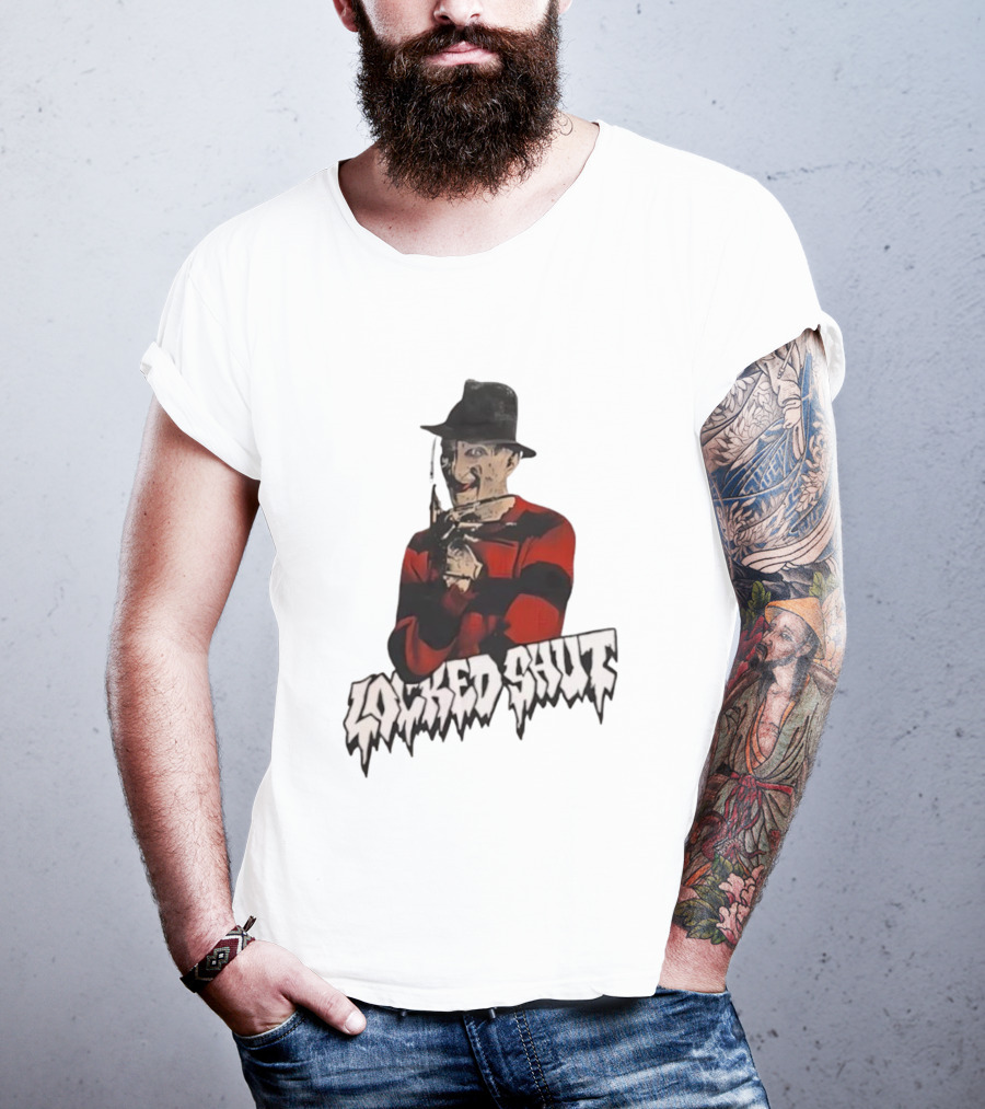 Freddy Krueger Locked Shut Nightmare Horror Character T-Shirt