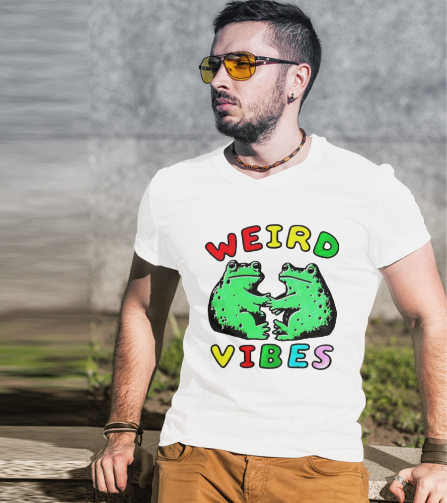 Weird Vibes Funny Frog Cottagecore Toad T-Shirt