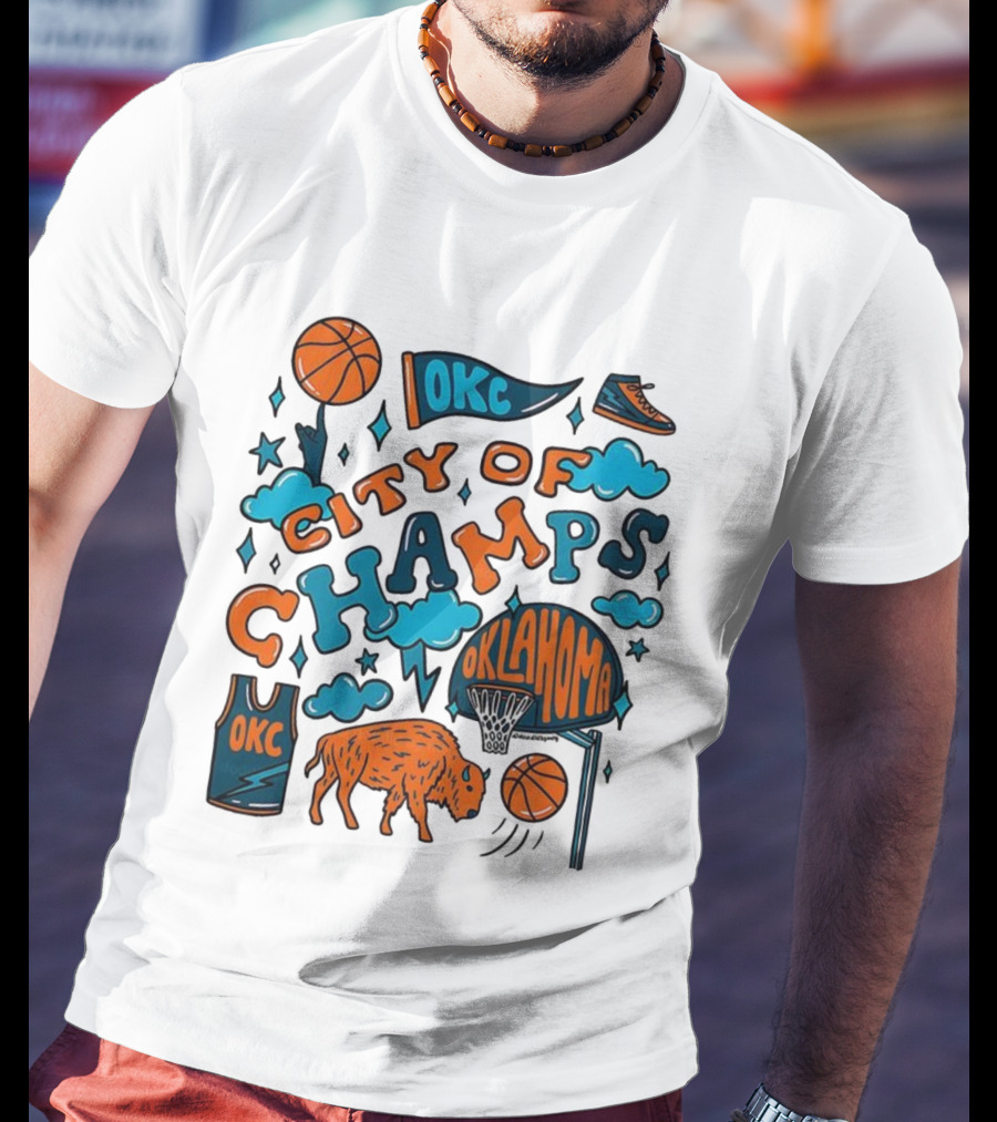 OKC Basketball City Of Champs Oklahoma Thunder Fan Gear T-Shirt