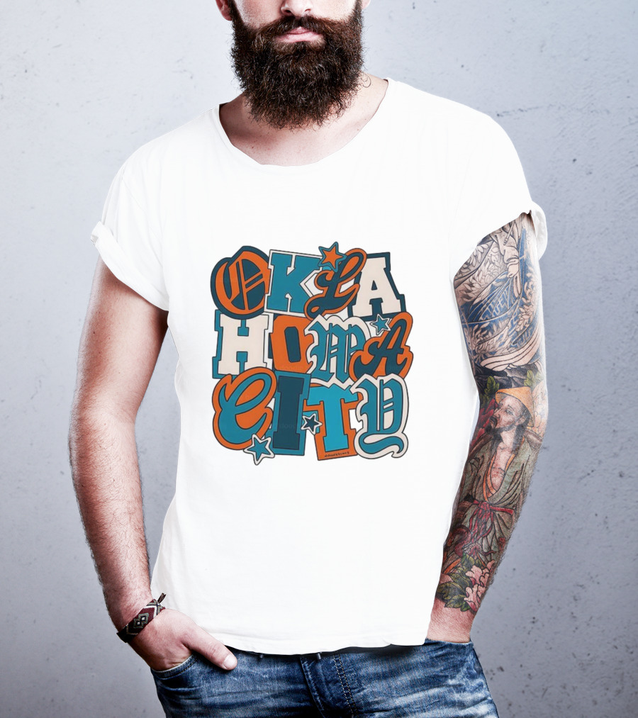 Oklahoma City Thunder Retro Typography Oklahoma City Styles T-Shirt