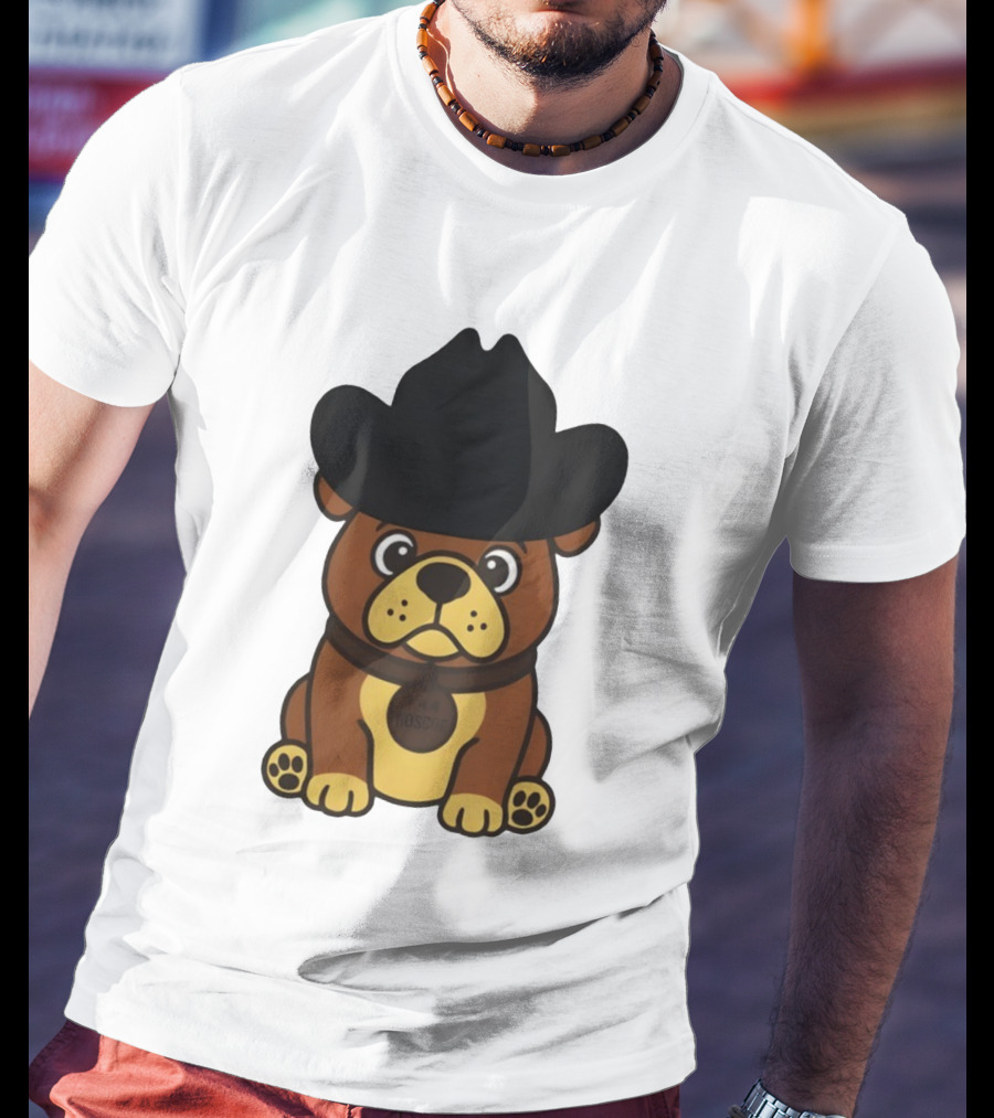Rodeo Roscoe Dog Cowboy Hat Brown Pup T-Shirt