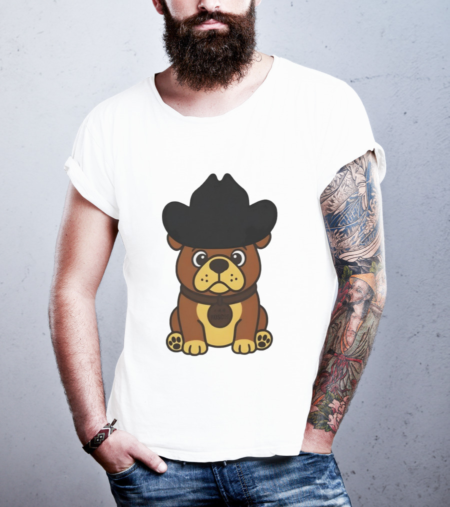 Rodeo Roscoe Dog Cowboy Hat Brown Pup T-Shirt