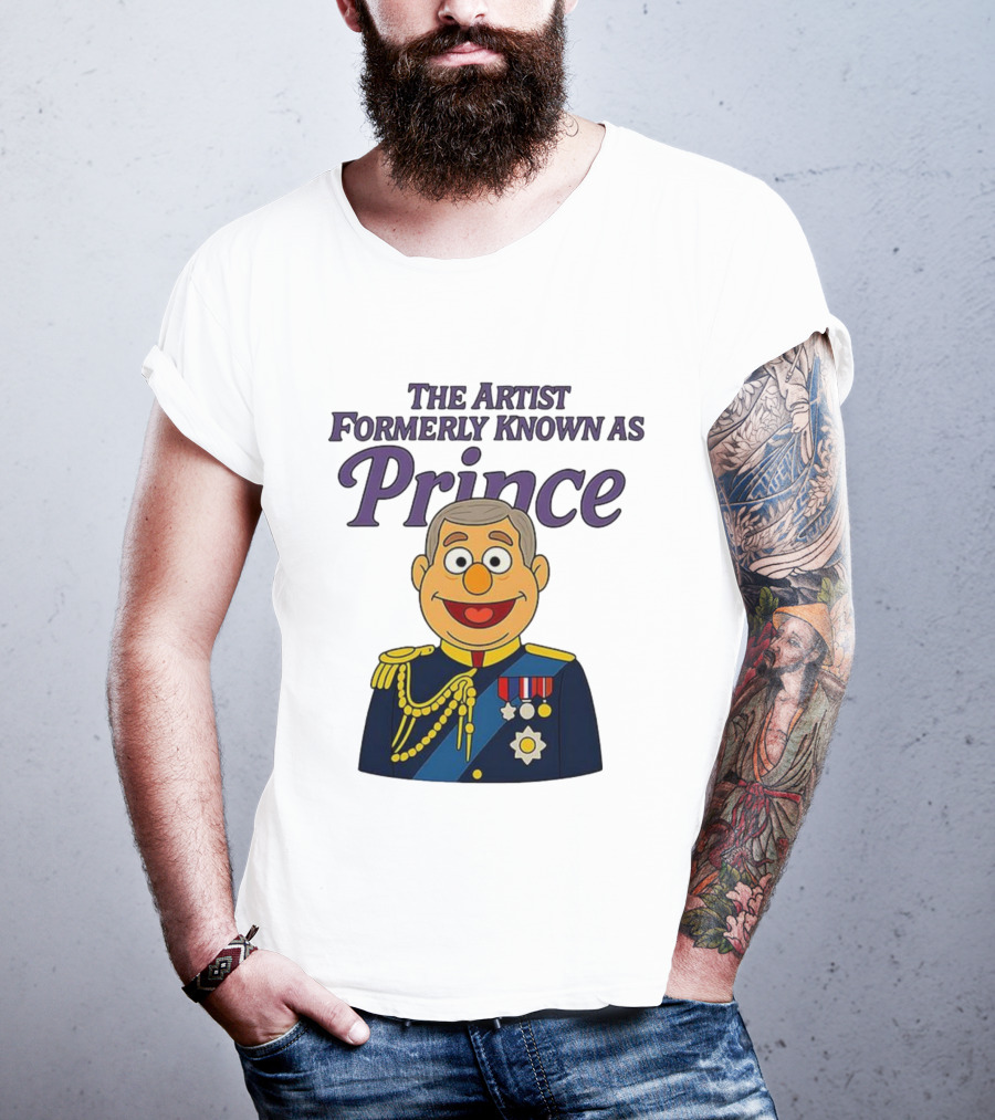 The Artist Formerly Known As Prince Andrew Caricature Royal Cartoon T-Shirt