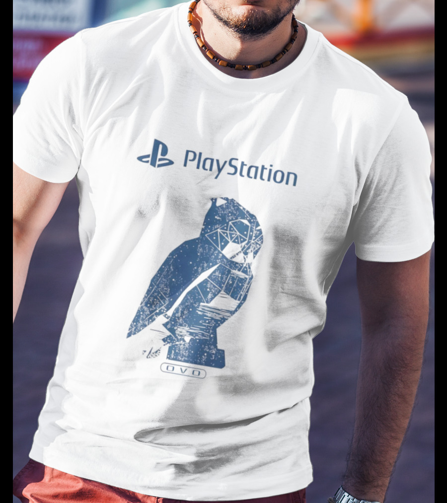 PlayStation OVO Collaboration Owl Logo T-Shirt