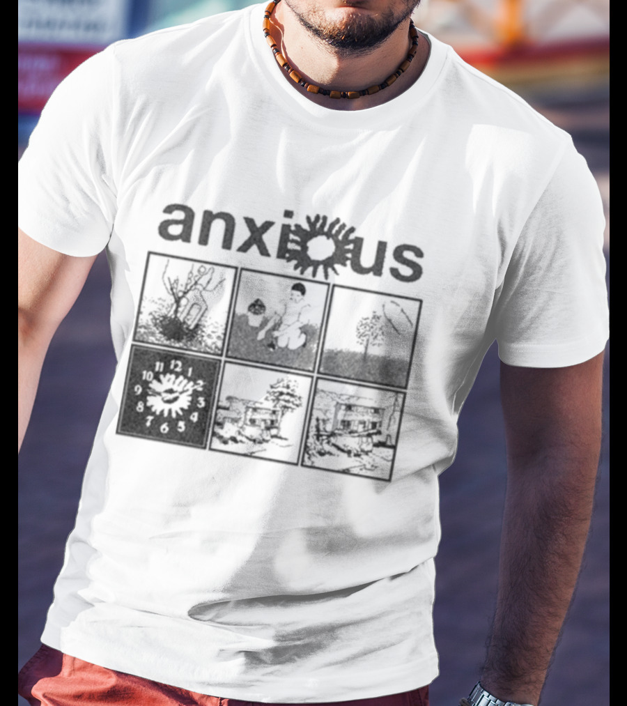 Anxious Van Comic Anxiety Panel Flower Sun Panels T-Shirt