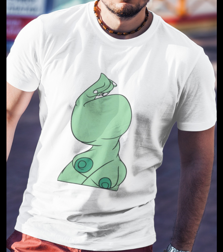Bicep Flexing Cartoon Figure With Green Color Theme Pasadena T-Shirt