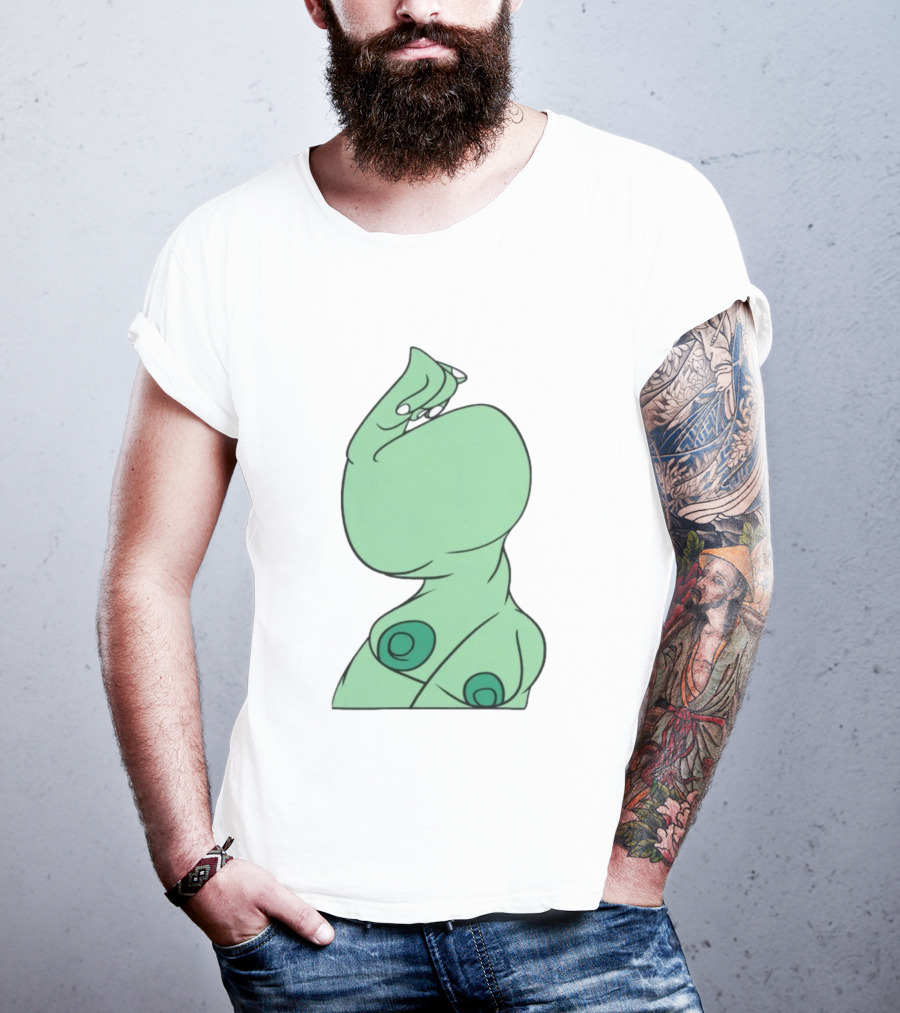 Bicep Flexing Cartoon Figure With Green Color Theme Pasadena T-Shirt
