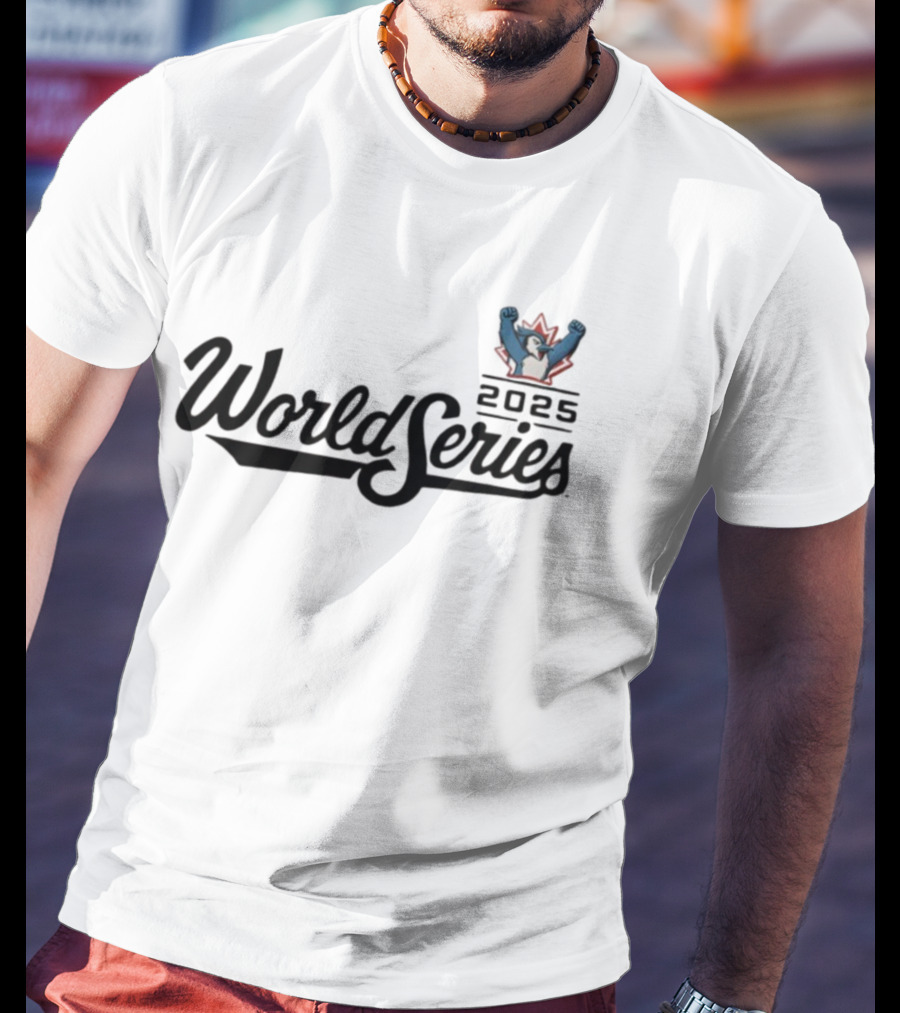 Blue Jays World Series 2025 Fist Pumping Mascot Logo T-Shirt